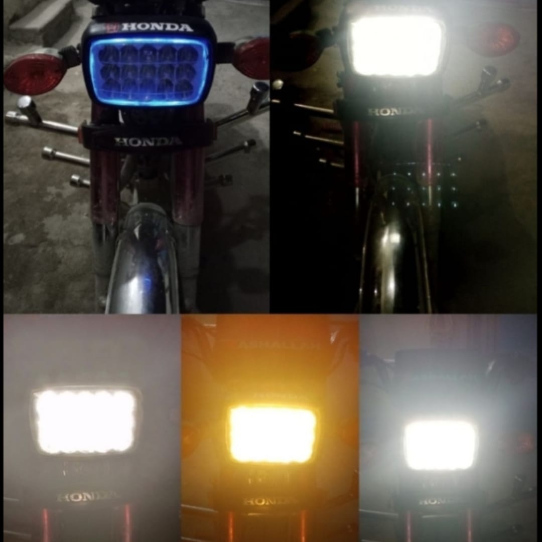 5 function Led head light for Bike | Universal for all 70cc and 125cc