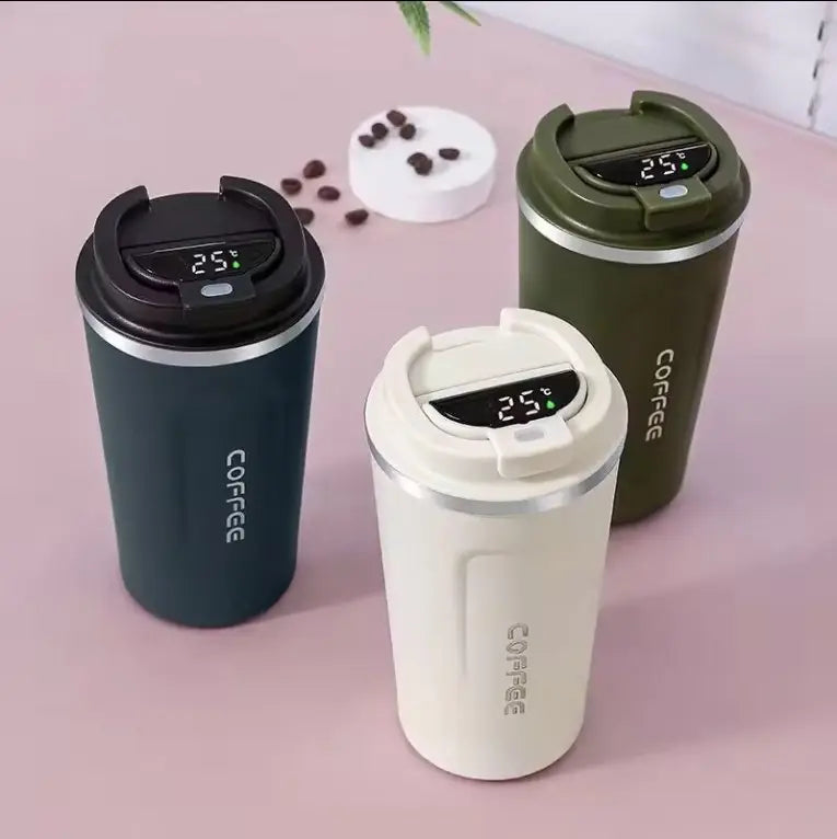 GCWAVE 380ml 510ml Smart temperature display tumbler coffee mug with lid hot coffee thermos insulated coffee cups