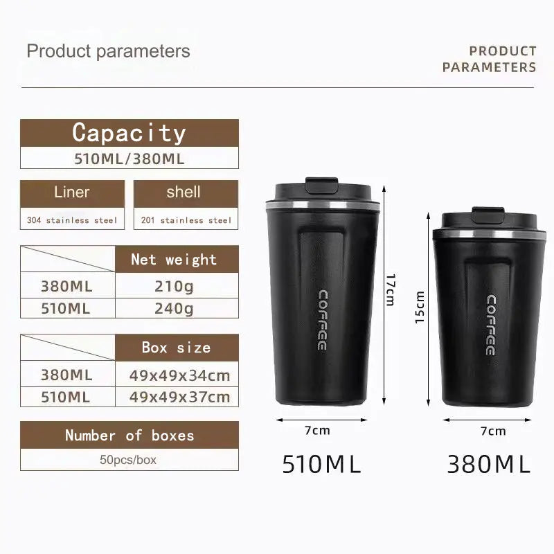 GCWAVE 380ml 510ml Smart temperature display tumbler coffee mug with lid hot coffee thermos insulated coffee cups