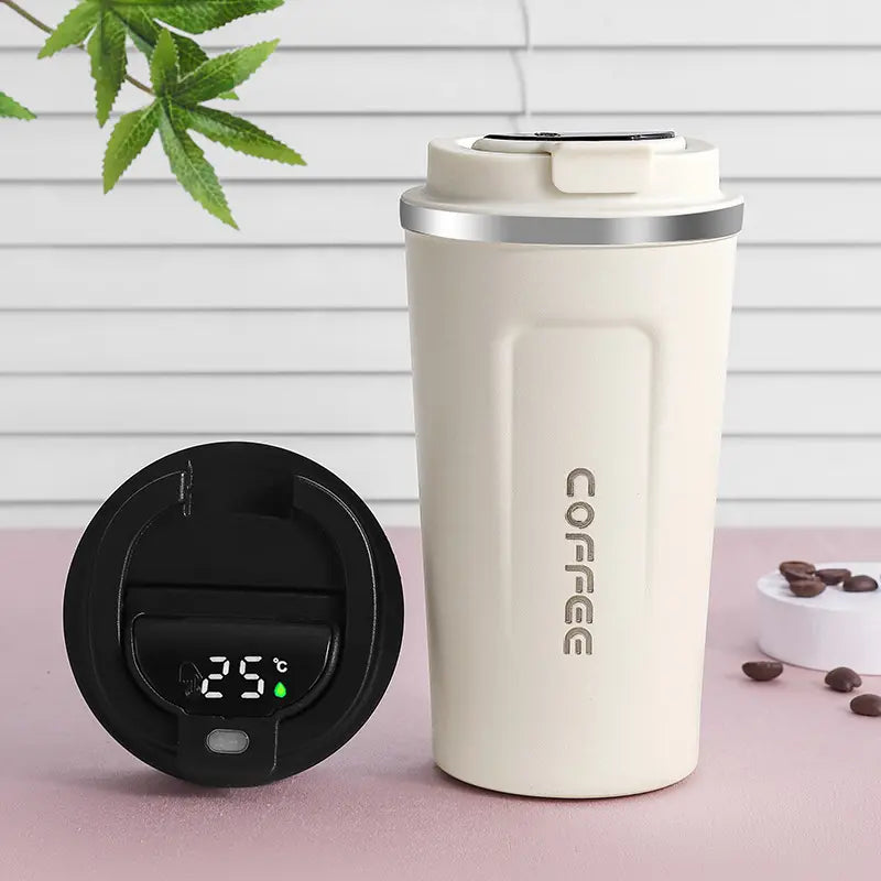 GCWAVE 380ml 510ml Smart temperature display tumbler coffee mug with lid hot coffee thermos insulated coffee cups